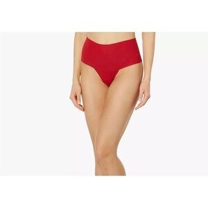 Hanky Panky BreatheSoft High Rise Thong Cherryade Red  Sz S